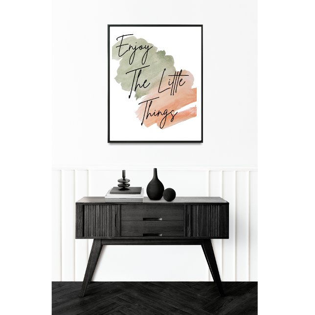 Enjoy The Little Things Watercolor Minimalist  Poster (Creator Uploaded)
