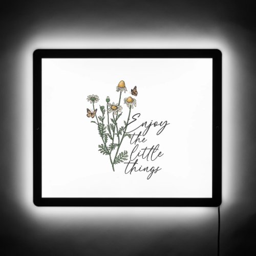 Enjoy The Little Things Wildflower Daisy   LED Sign