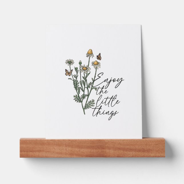 Enjoy The Little Things Wildflower Daisy   Picture Ledge (Front)