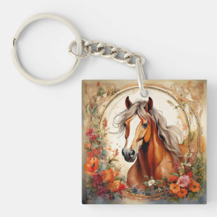 Enjoy the Moments That Make You Happy Horse Keychain