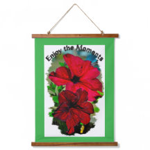 Enjoy the Moments Wood Topped Wall Tapestry