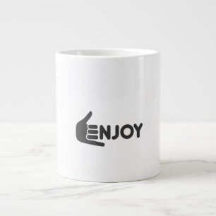 Enjoy the Now • Pure Enjoyment • Enjoy Every Momen Giant Coffee Mug