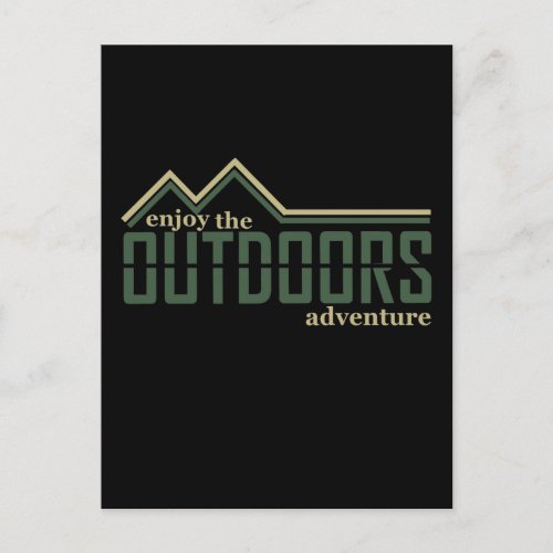 enjoy the outdoors adventure postcard