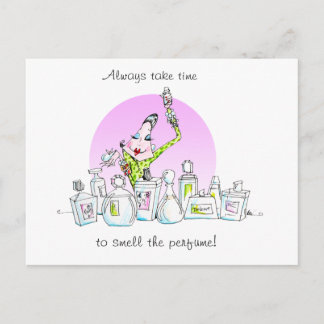 Enjoy the perfume postcard