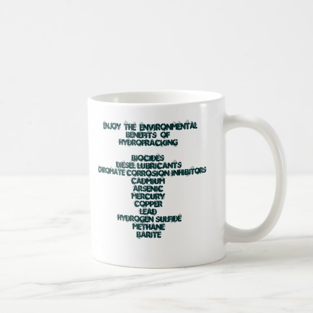 ENJOY  THE  POISONOUS BENEFITS  OFHYDROFRAC... COFFEE MUG (Right)