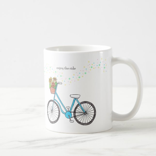 Enjoy the Ride Bicycle mug positive inspirational (Right)