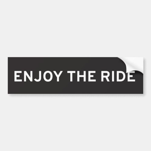 Enjoy The Ride Bumper Sticker