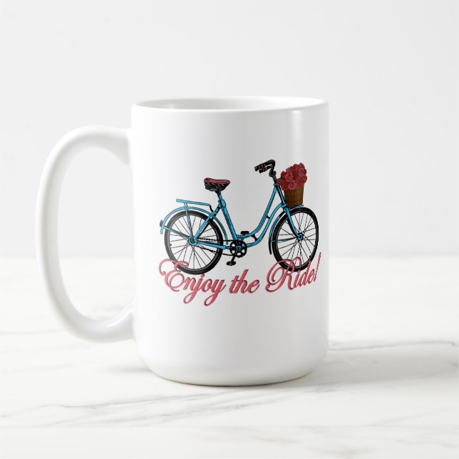 Enjoy The Ride Cute Bicycle Coffee Mug (Left)