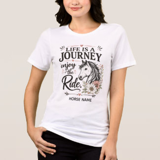 Enjoy The Ride Personalized Horse Lover T-Shirt Tri-Blend Shirt