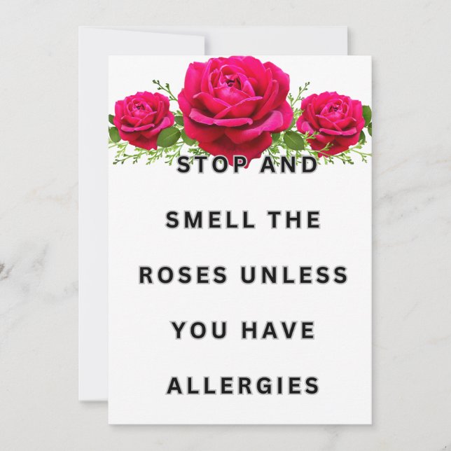 Enjoy the roses invitation (Front)