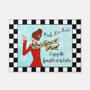 “enjoy The Sparkle Of Winter!” Diva Doormat by LadyDenise at Zazzle