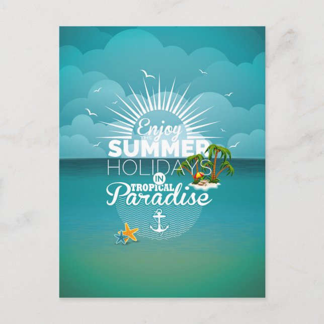 enjoy the summer holiday postcard (Front)