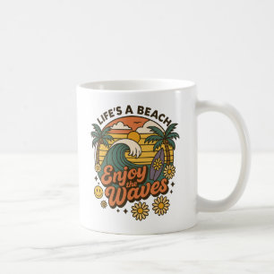 Enjoy the Waves – Vibrant Beach Life Mug