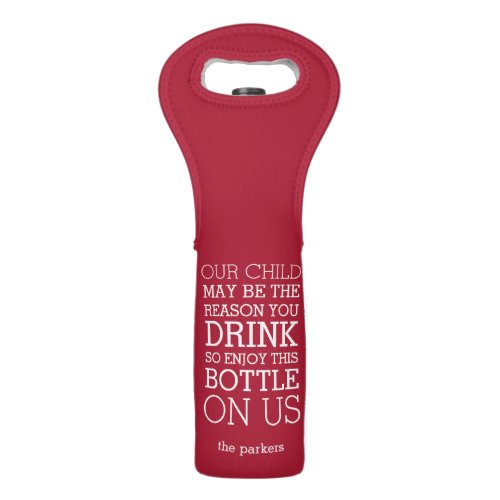 Enjoy This Bottle On Us  Funny Teacher Gift Wine Bag