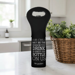 Enjoy This Bottle On Us Funny Teacher Gift Wine Bag