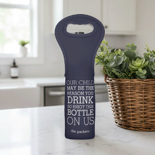 Enjoy This Bottle On Us Funny Teacher Wine Bag