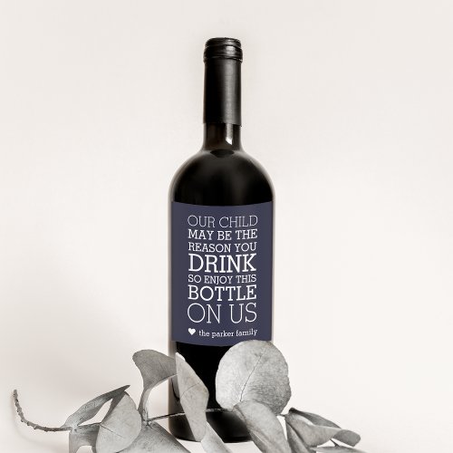 Enjoy This Bottle On Us  Teacher Gift Wine Label