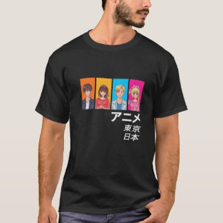 Enjoy Tokyo Japan Japanese Anime Manga Characters T-Shirt