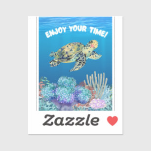 Enjoy turtle sticker