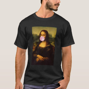 Enjoy Wear French Mona Lisa Chewing Bubble Gum Fun T-Shirt