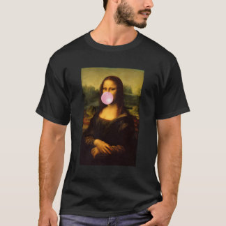 Enjoy Wear French Mona Lisa Chewing Bubble Gum Fun T-Shirt