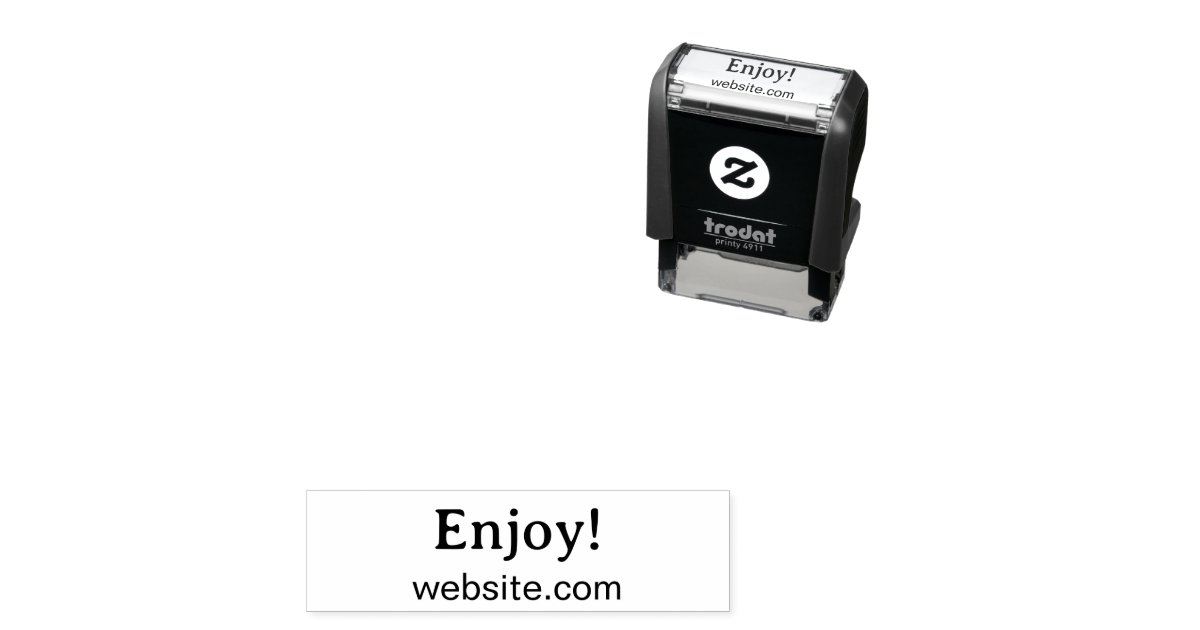 Enjoy! Website Business Product Packaging Template Self-inking Stamp ...