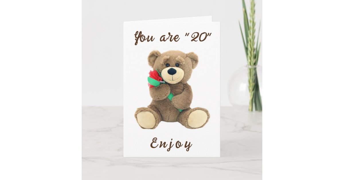 **ENJOY YOUR **20th** BIRTHDAY!!!!** BIRTHDAY Card | Zazzle
