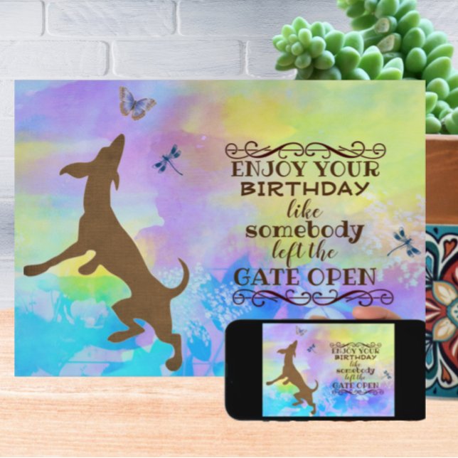 Enjoy Your Birthday Dancing Dog Card (Creator Uploaded)