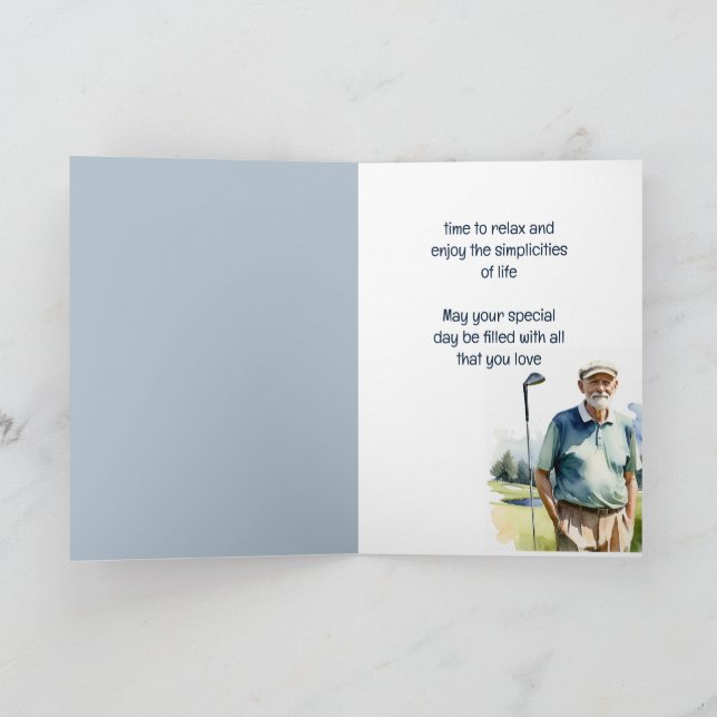 Enjoy Your Birthday for Golfer Golfing Man Card (Inside)