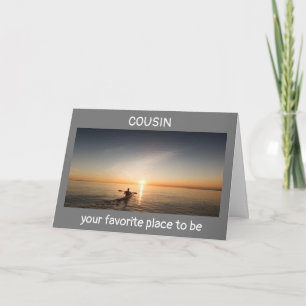 ENJOY YOUR BIRTHDAY OUT ON THE WATER COUSIN CARD