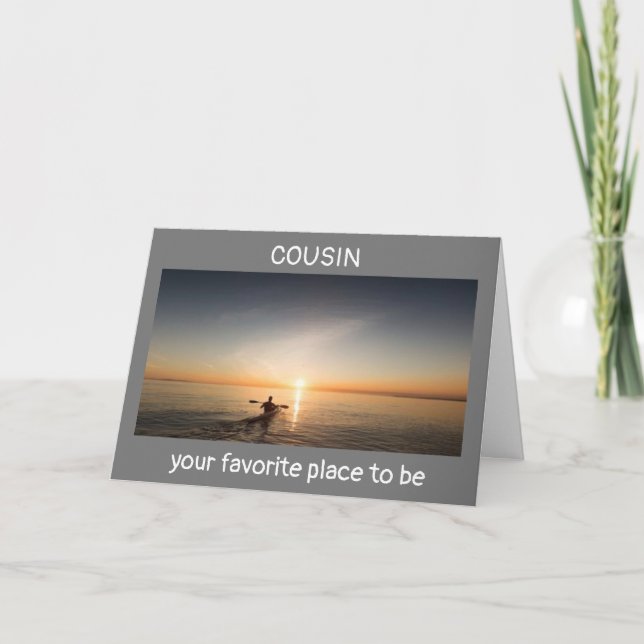 ENJOY YOUR BIRTHDAY OUT ON THE WATER COUSIN CARD (Front)