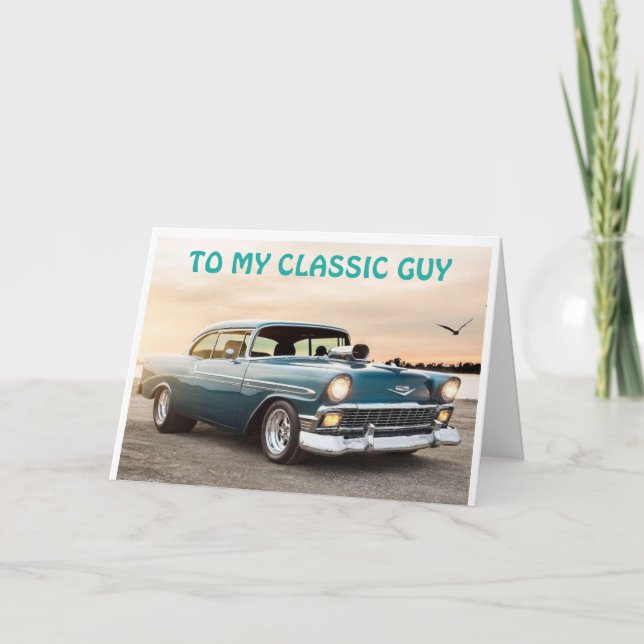 ENJOY YOUR BIRTHDAY "WITH ME" CLASSIC GUY CARD (Front)