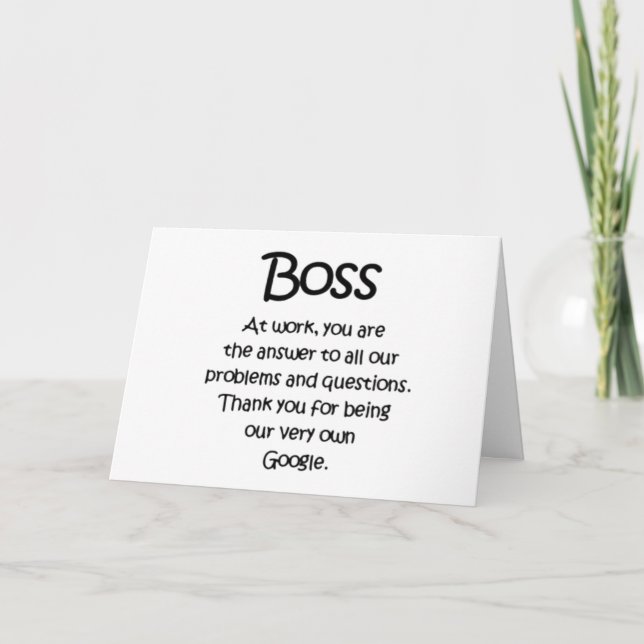 ENJOY YOUR "CHRISTMAS HOLIDAY" ***BOSS*** HOLIDAY CARD (Front)