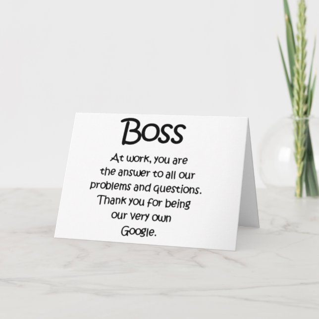 ENJOY YOUR "CHRISTMAS HOLIDAY" ***BOSS*** HOLIDAY CARD (Front)