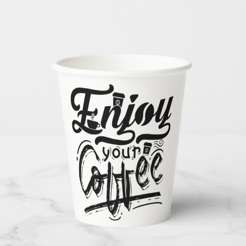 enjoy your coffee_caffeine addict T_Shirt Two_Tone Paper Cups