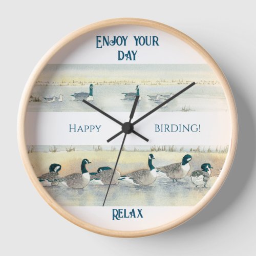 Enjoy Your Day Country Cottage Wall Clock