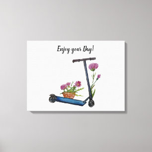 Enjoy Your Day Watercolor Art Canvas Print