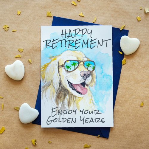 Enjoy Your Golden Years Funny Pun Happy Retirement Postcard