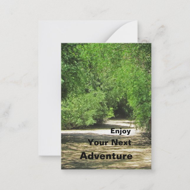 Enjoy Your Next Adventure Path Tunnel Graduation Note Card (Front)