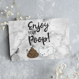 Enjoy Your Poop Funny Bathroom Humor Guest Book | Zazzle