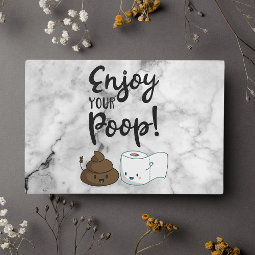 Enjoy Your Poop Funny Bathroom Humor Guest Book | Zazzle