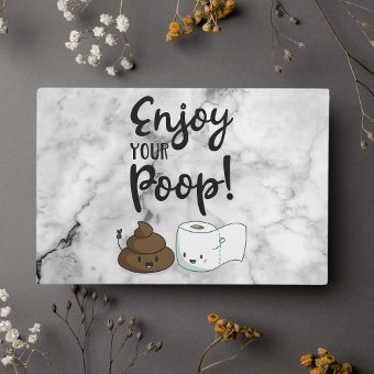 Enjoy Your Poop Funny Bathroom Humor Guest Book | Zazzle