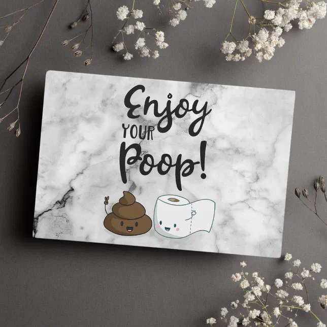 Enjoy Your Poop Funny Bathroom Humor Guest Book | Zazzle