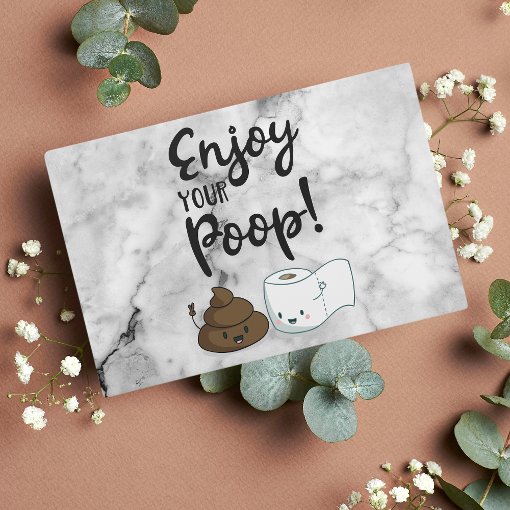 Enjoy Your Poop Funny Bathroom Humor Guest Book | Zazzle