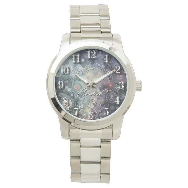 Enjoy Your Retirement Bold Dramatic Colors Watch (Front)