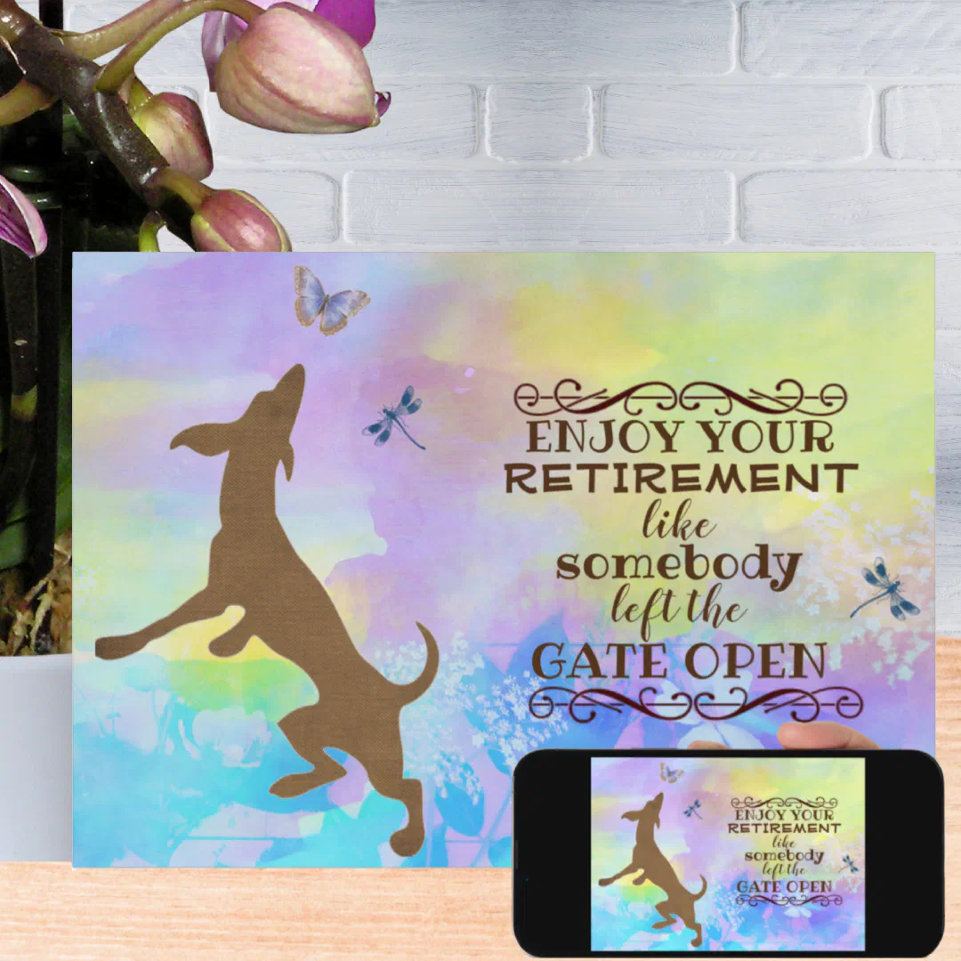 Enjoy Your Retirement Dancing Dog Card (Creator Uploaded)