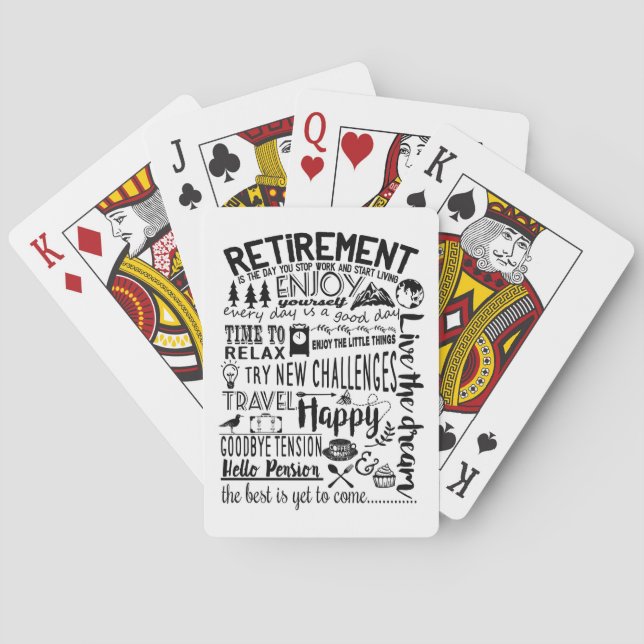 enjoy your Retirement party favor  Poker Cards (Back)