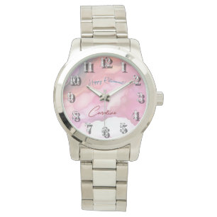 Enjoy Your Retirement Pastel Fluid Colors Watch
