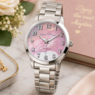 Enjoy Your Retirement Pastel Fluid Colors Watch
