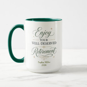 Enjoy Your Well-Deserved Retirement Personalized Mug
